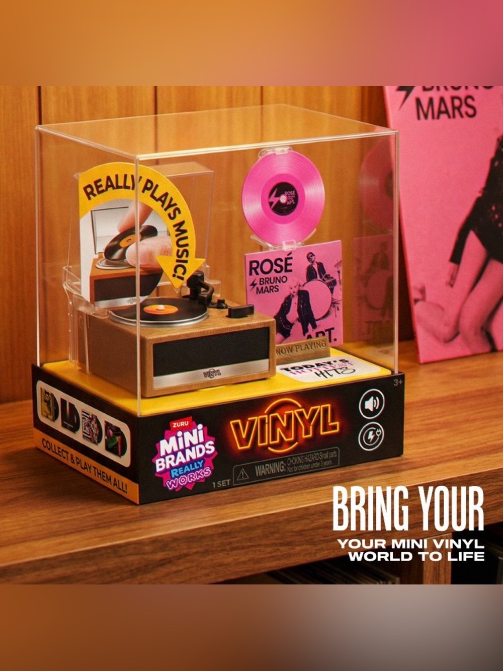 Mini Brands Really Works Vinyl Record Player